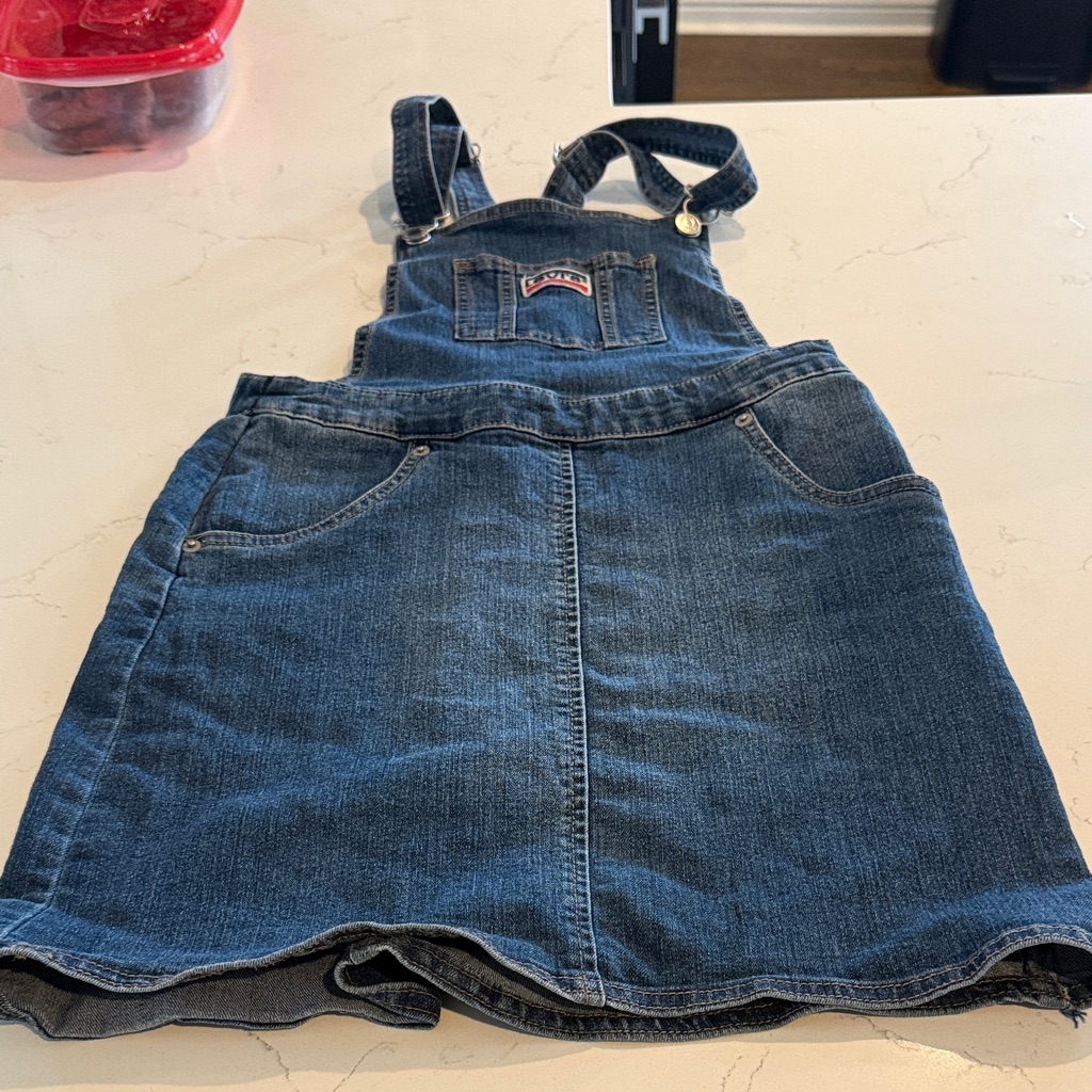 Levi's Dark Blue Denim Girls' Overall Skirt